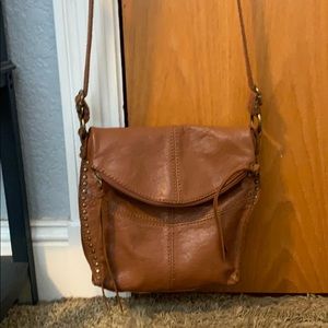 Brown cross body purse